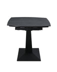 Table à manger extensible en céramique noire 8 personnes 120-180 cm ELIAD