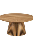 Table basse ronde en bois clair HEKA