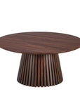 Table basse ronde en bois foncé HEKA