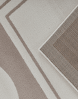 Tapis à formes géométriques beige et marron 160 x 230 cm SIENNA