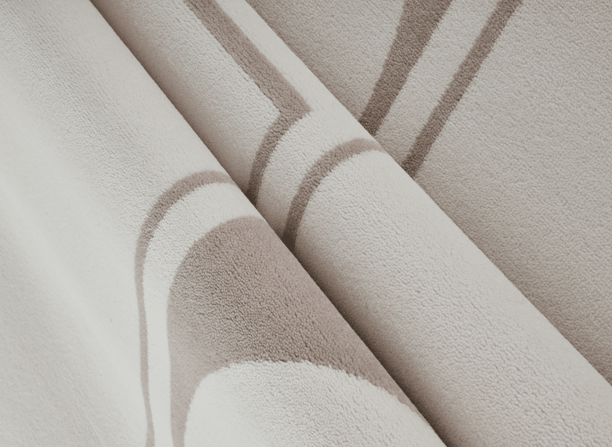 Tapis à formes géométriques beige et marron 200 x 290 cm SIENNA