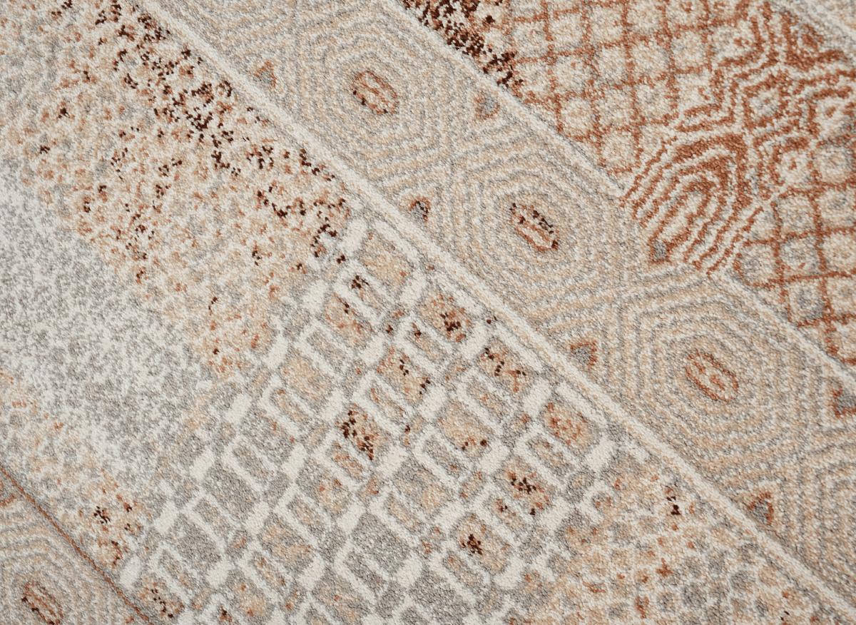 Tapis à motifs orientaux beige et marron 160 x 230 cm LUMA