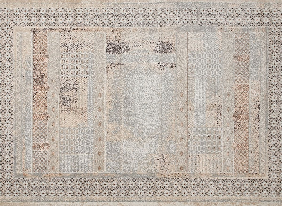 Tapis à motifs orientaux beige et marron 160 x 230 cm LUMA