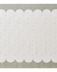 Tapis à motifs rond blanc écru 154 x 230 cm CLARA