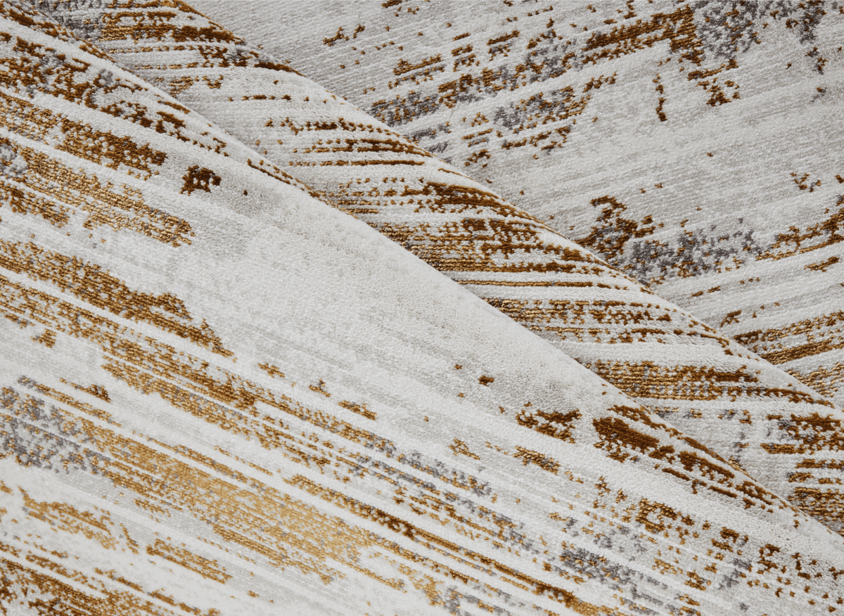 Tapis abstrait beige marron 160 x 230 cm PATINA