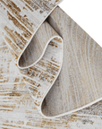 Tapis abstrait beige marron 160 x 230 cm PATINA