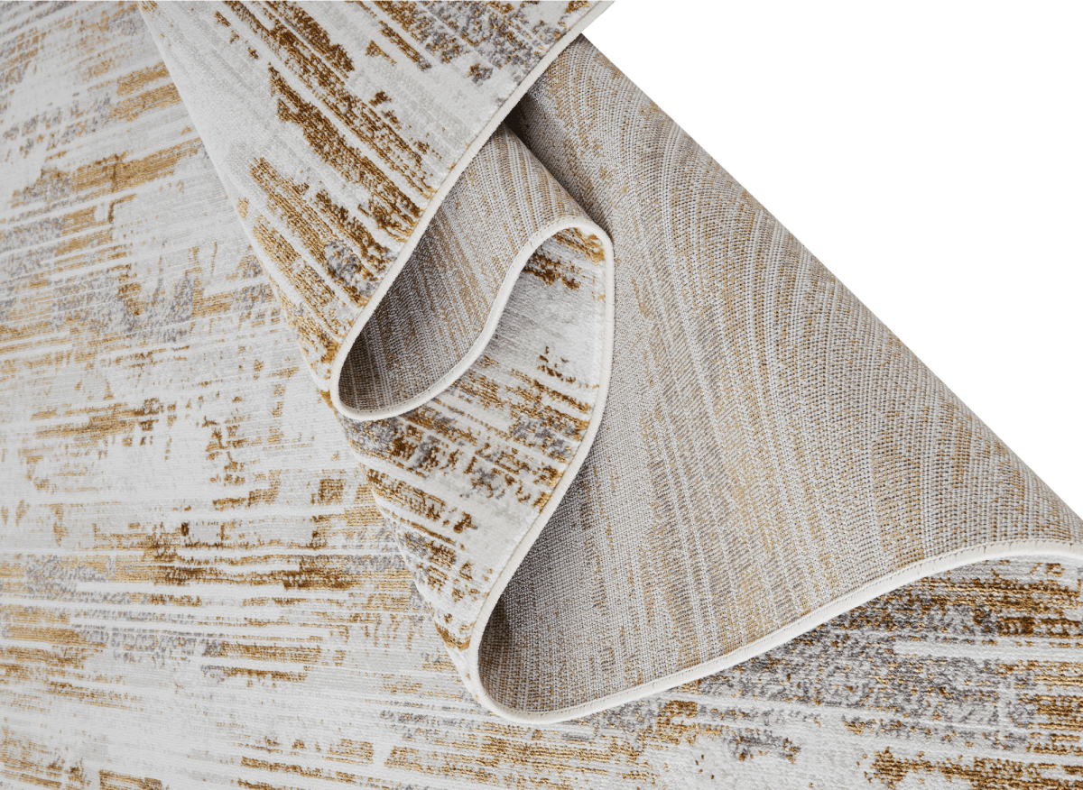 Tapis abstrait beige marron 200 x 290 cm PATINA