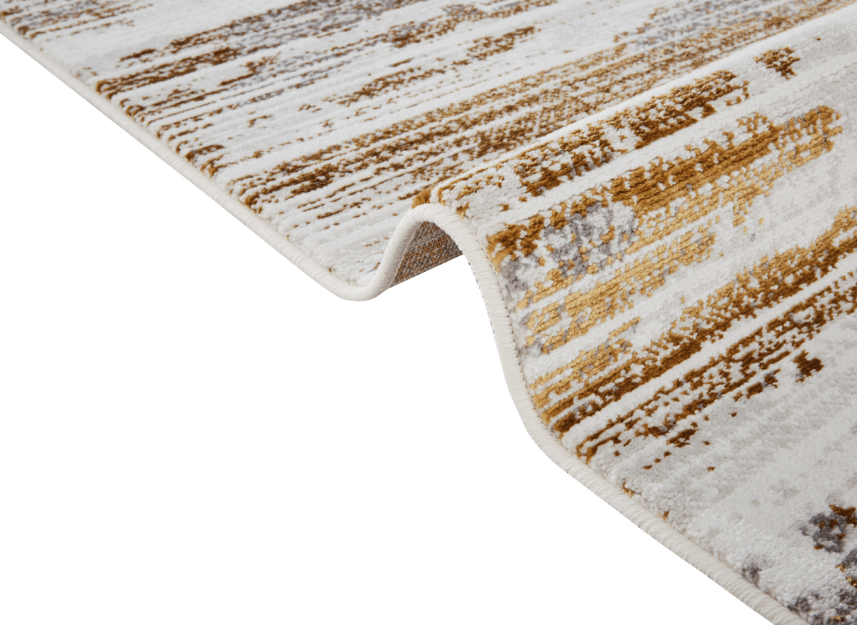 Tapis abstrait beige marron 200 x 290 cm PATINA