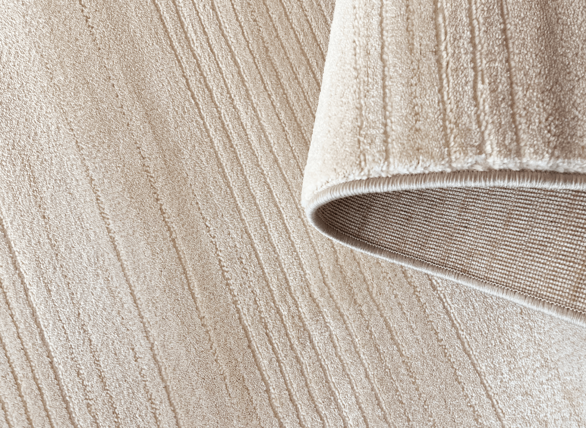 Tapis beige à effet striée 200 x 290 cm LATTE