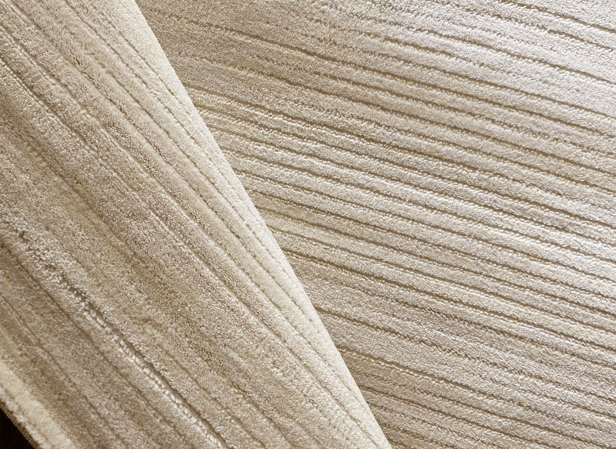 Tapis beige à effet striée 200 x 290 cm LATTE