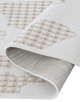 Tapis beige à motifs 160 x 230 cm BRUME