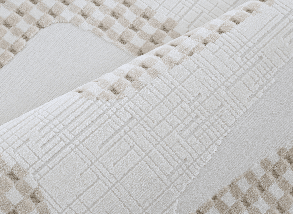 Tapis beige à motifs 160 x 230 cm BRUME