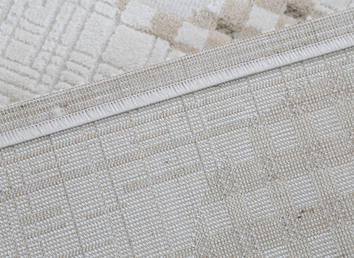 Tapis beige à motifs 160 x 230 cm BRUME