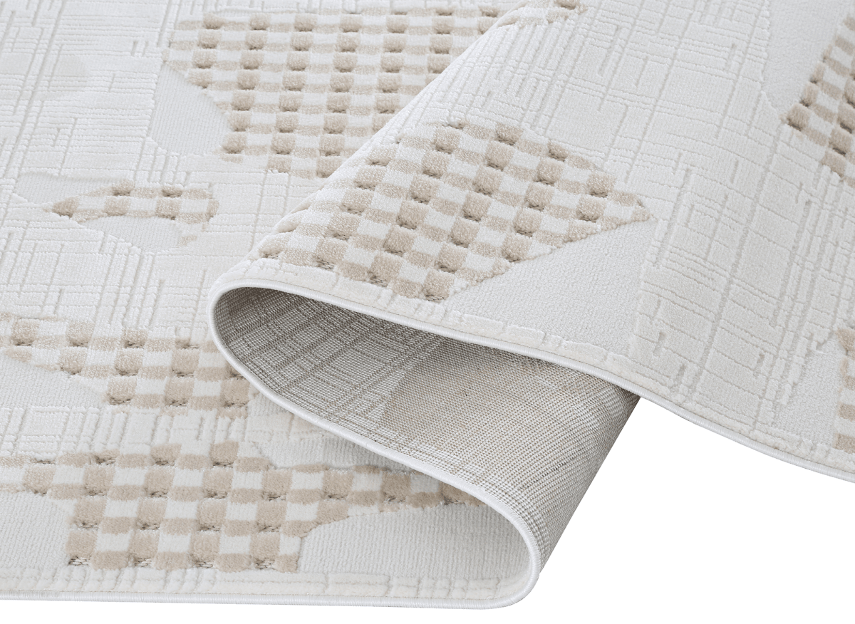 Tapis beige à motifs 200 x 290 cm BRUME