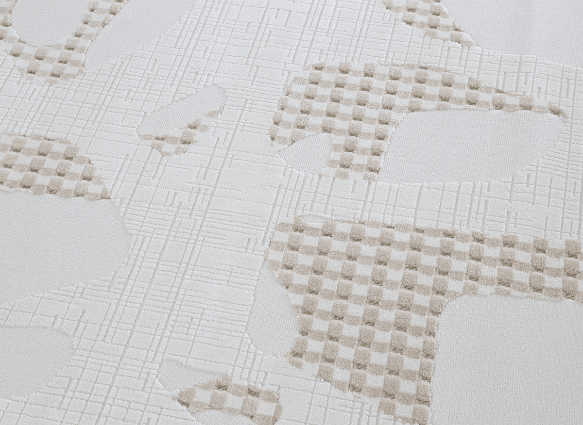 Tapis beige à motifs 200 x 290 cm BRUME