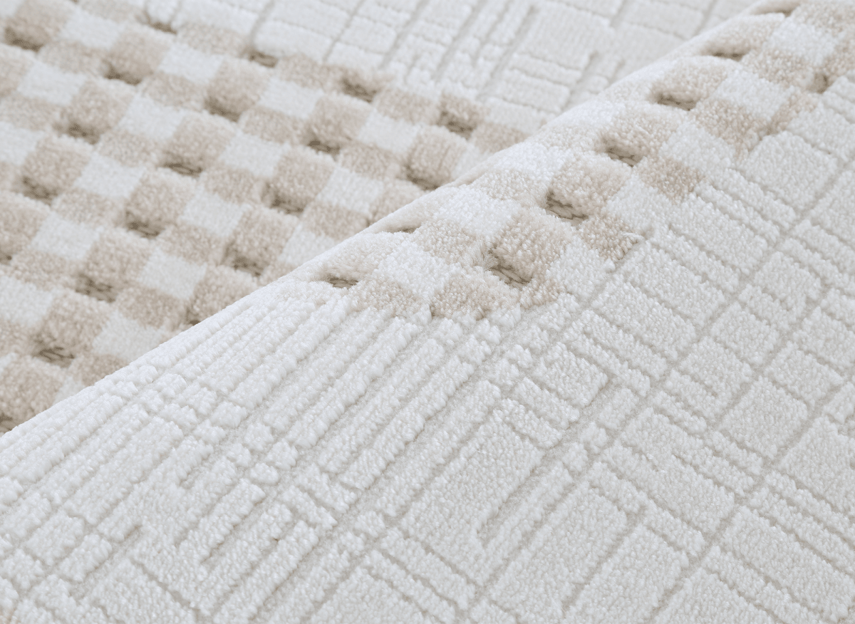 Tapis beige à motifs 200 x 290 cm BRUME