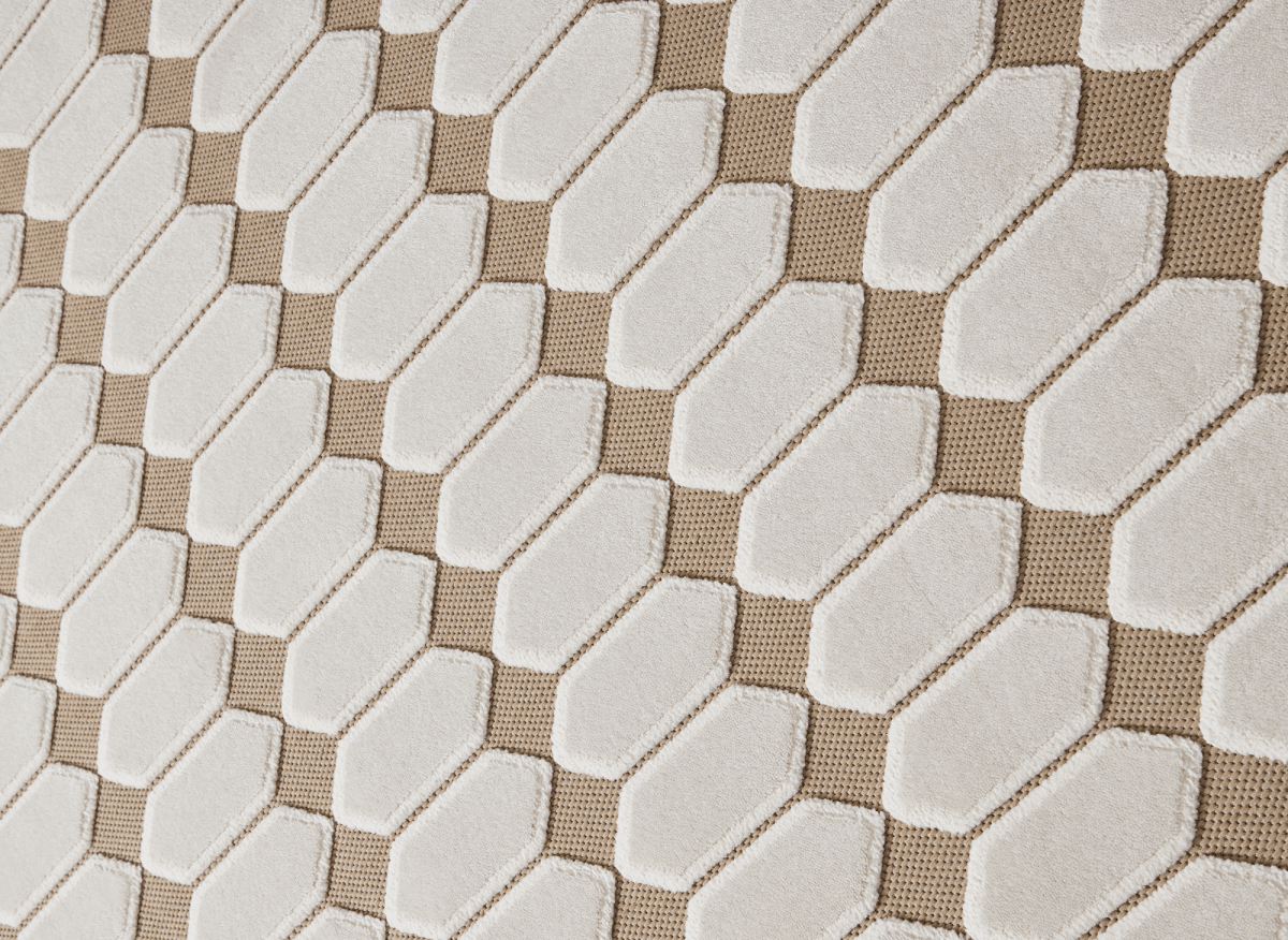 Tapis beige à motifs hexagonal 160 x 230 cm KELVYN