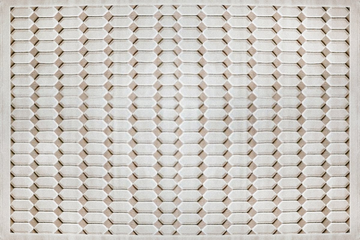 Tapis beige à motifs hexagonal 200 x 290 cm KELVYN