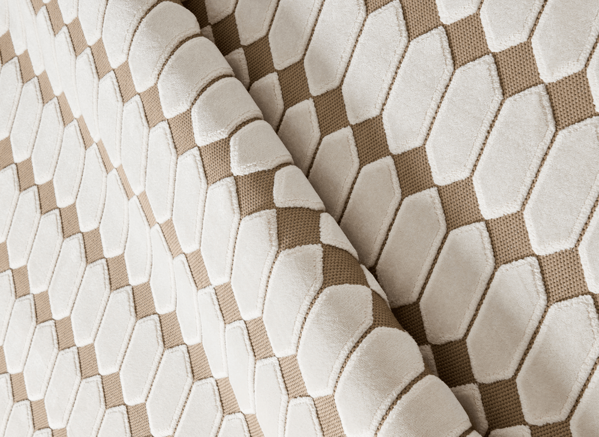 Tapis beige à motifs hexagonal 200 x 290 cm KELVYN