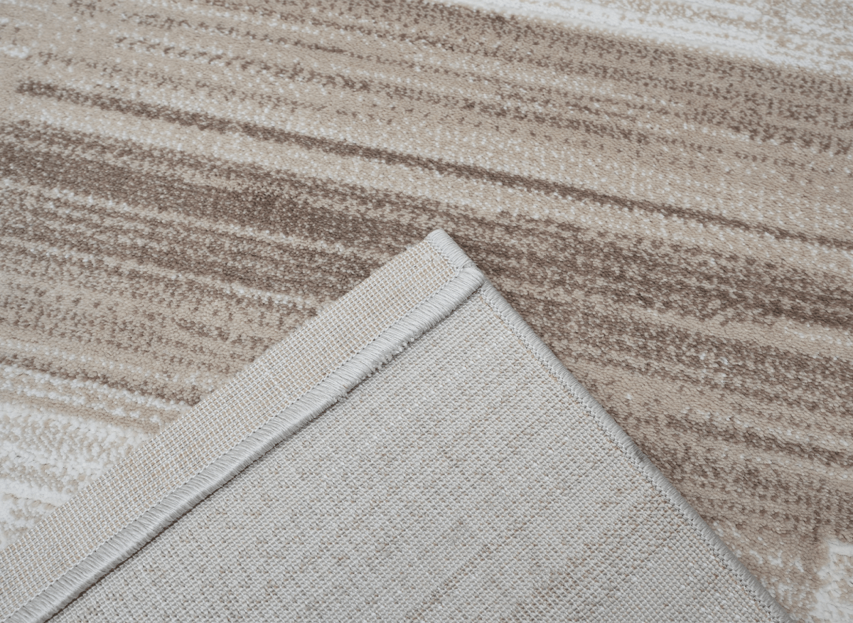 Tapis beige à motifs rectangulaires 160 x 230 cm NOMADE