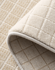 Tapis beige à petits carreaux 200 x 290 cm TALO