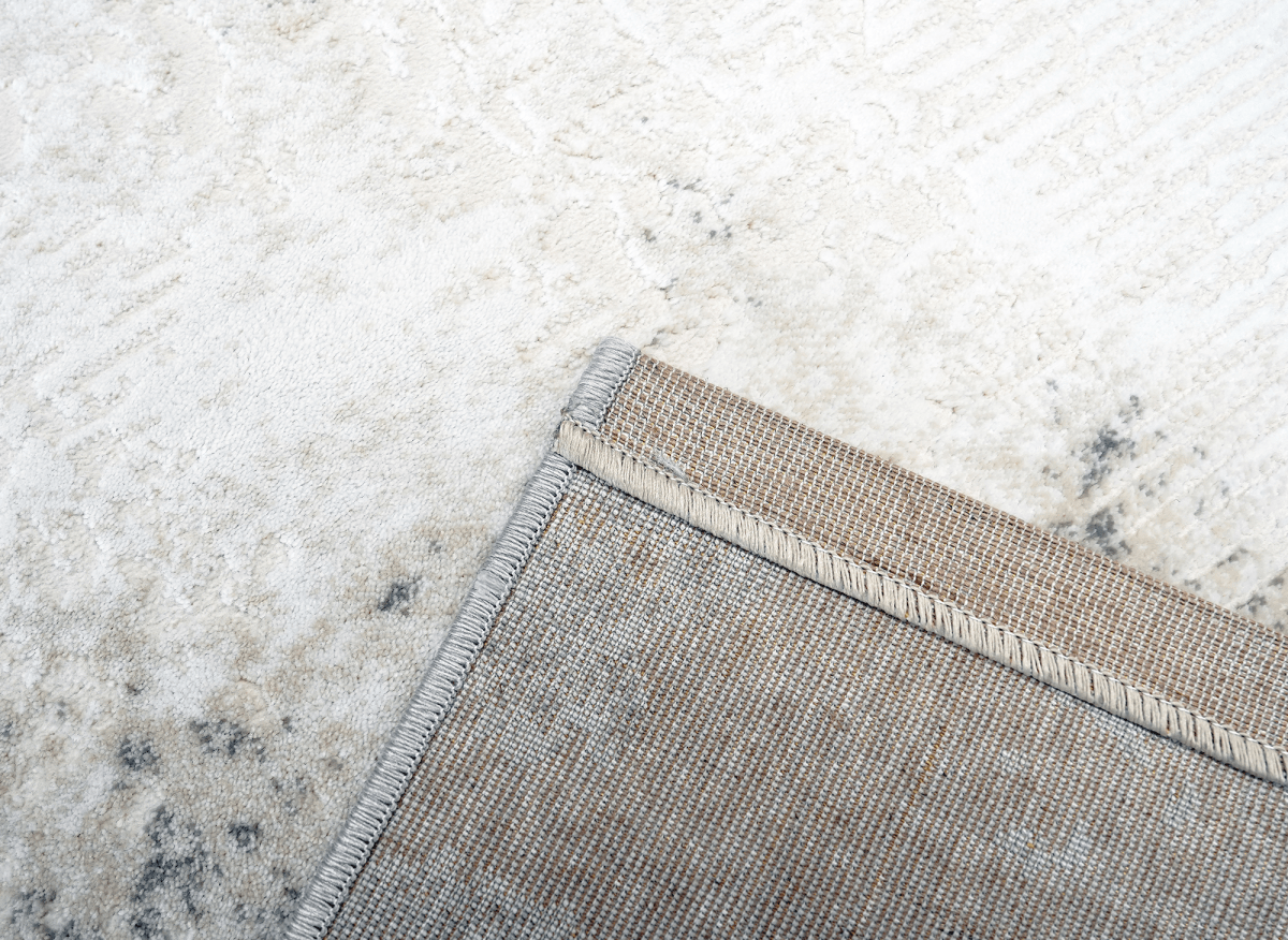 Tapis beige en tissu texturé 200 x 290 cm VANILLE