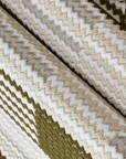 Tapis blanc à motifs carrés verts 200 x 290 cm THEOA