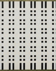 Tapis blanc à motifs noirs, verts et orange 160 x 230 cm ELINN