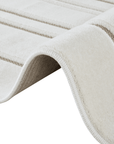 Tapis blanc écru à lignes asymétriques beiges 200 x 290 cm AYLAN