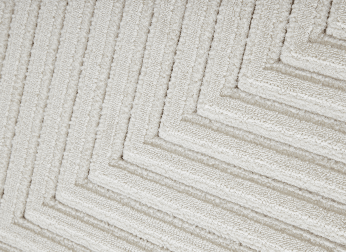 Tapis blanc écru à losanges beiges 200 x 290 cm ROUBY