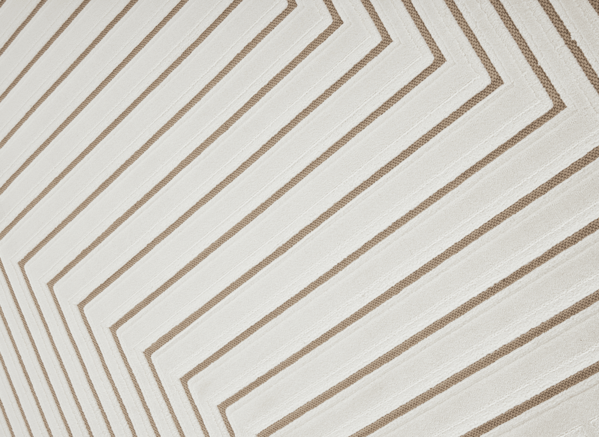 Tapis blanc écru à motifs chevrons  160 x 230 cm AMELIO