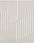 Tapis blanc écru à motifs chevrons  200 x 290 cm AMELIO