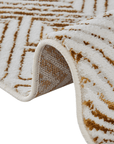 Tapis géométrique beige et marron 200 x 290 cm CARAMEL