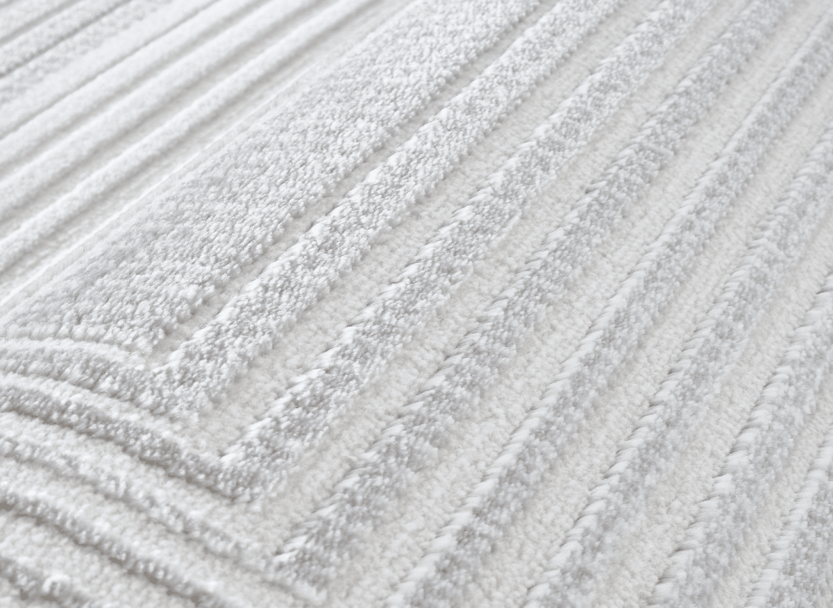Tapis graphique art déco gris et blanc 160 x 230 cm HALL