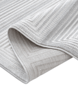 Tapis graphique art déco gris et blanc 160 x 230 cm HALL