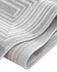 Tapis graphique art déco gris et blanc 200 x 290 cm HALL