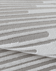 Tapis gris à lignes asymétriques 160 x 230 cm VENISE