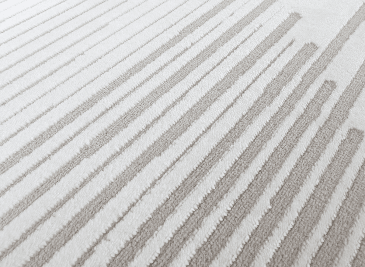 Tapis gris à lignes asymétriques 200 x 290 cm VENISE