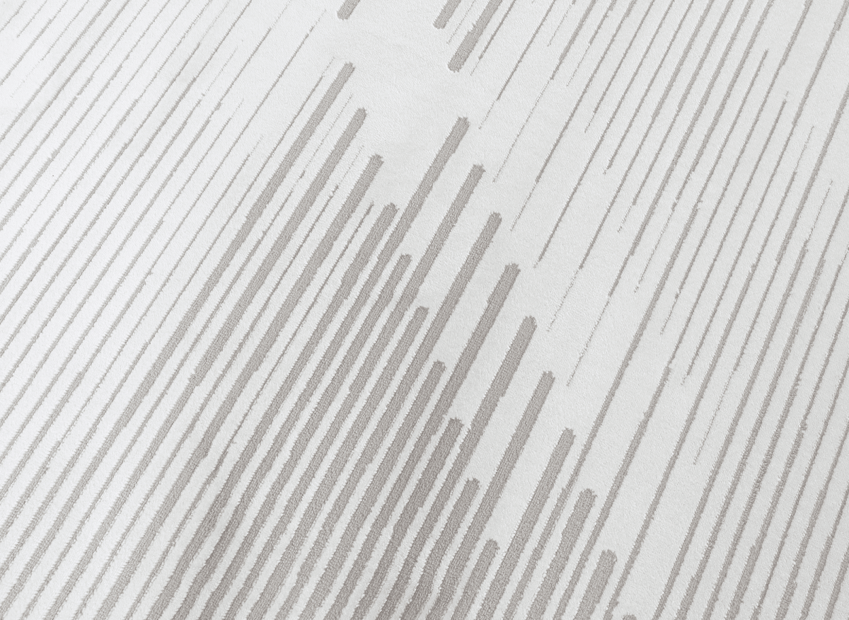 Tapis gris à lignes asymétriques 200 x 290 cm VENISE
