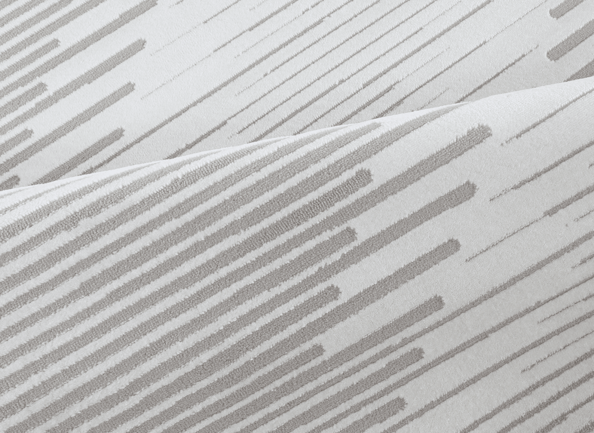 Tapis gris à lignes asymétriques 200 x 290 cm VENISE