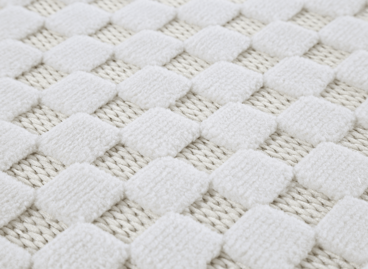 Tapis gris à motifs carreaux 160 x 230 cm MATILA