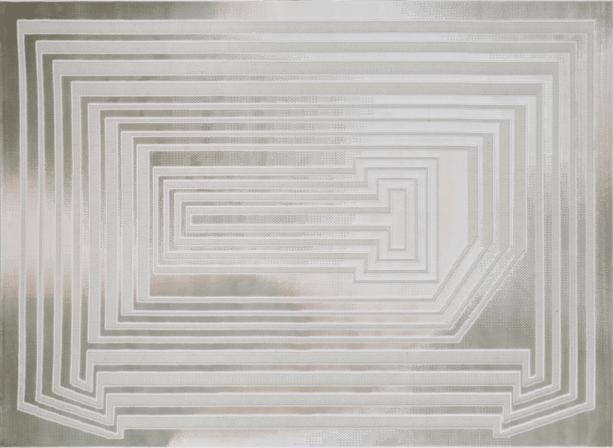 Tapis gris à motifs de lignes 160 x 230 cm PERTONA