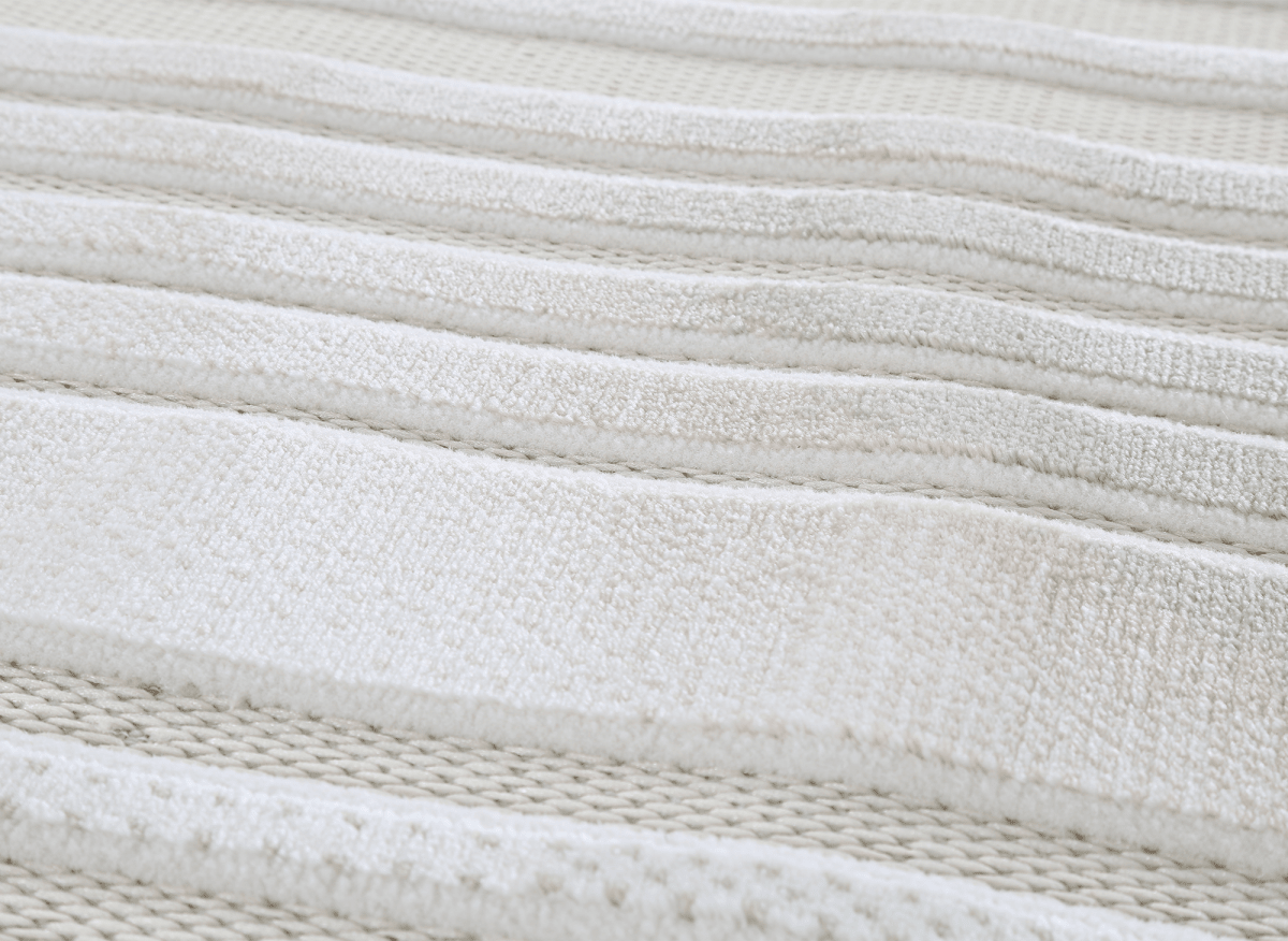 Tapis gris à motifs de lignes 200 x 290 cm PERTONA