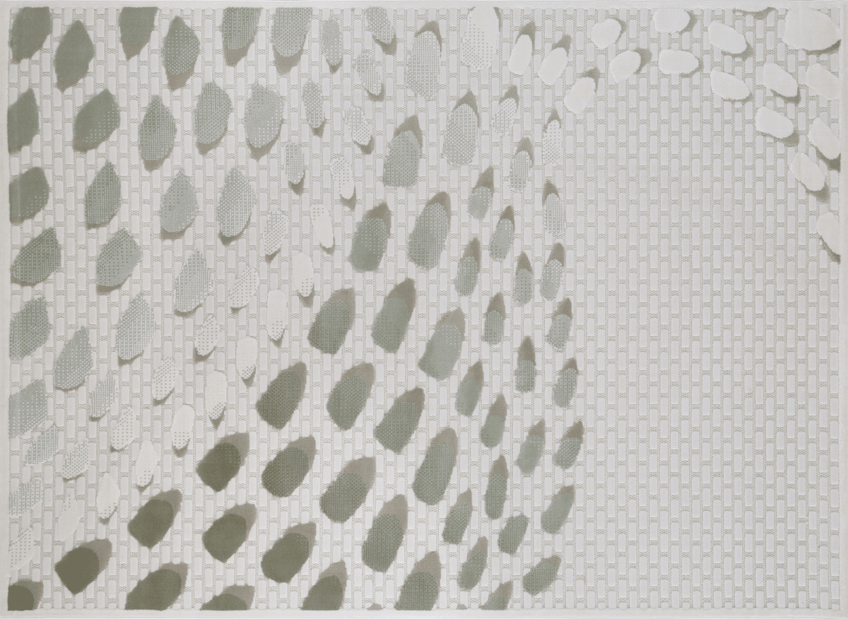Tapis gris à motifs écailles 200 x 290 cm OLERA