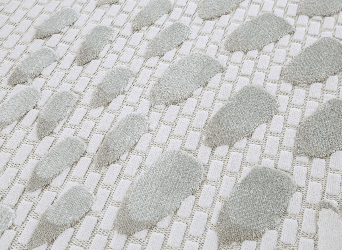 Tapis gris à motifs écailles 200 x 290 cm OLERA
