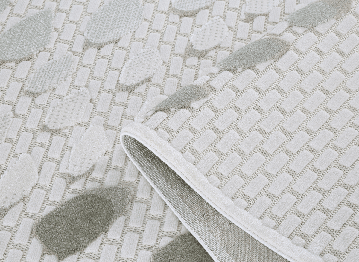 Tapis gris à motifs écailles 200 x 290 cm OLERA