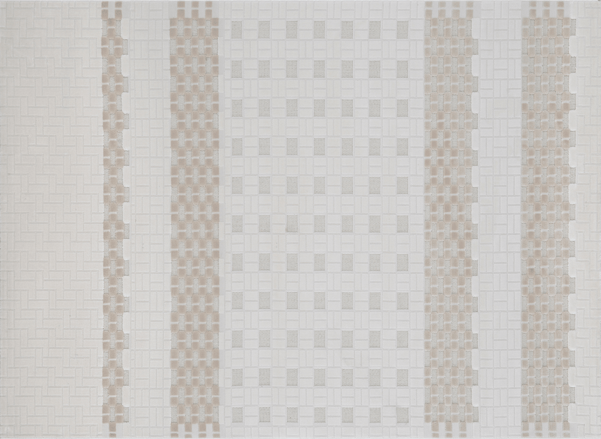 Tapis gris à motifs graphiques 160 x 230 cm ORCHIDÉE