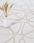 Tapis gris à motifs rosaces 200 x 290 cm SINGAPOUR