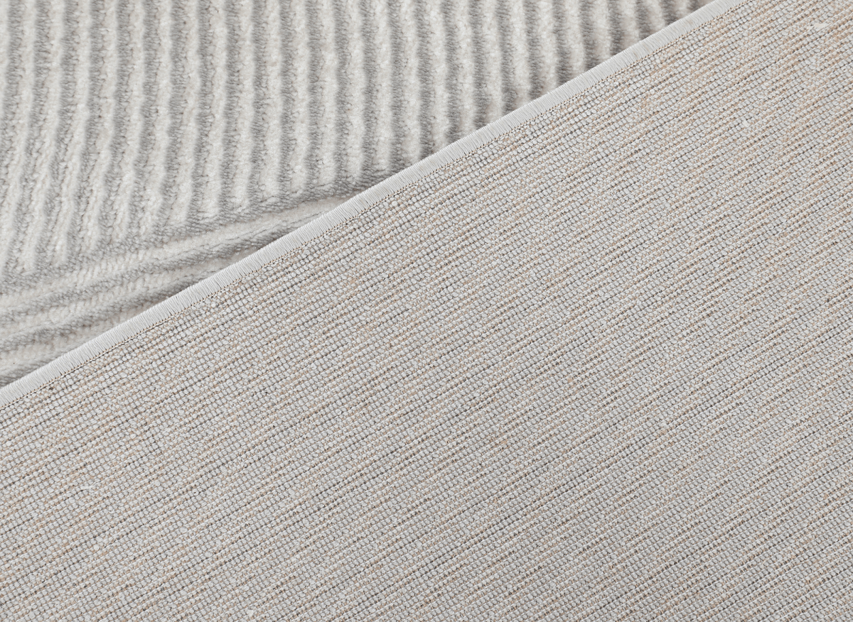 Tapis gris à motifs vague 160 x 230 cm KANSAS