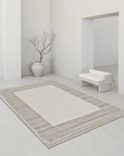 Tapis gris à tissu texturé 200 x 290 cm SOLIS